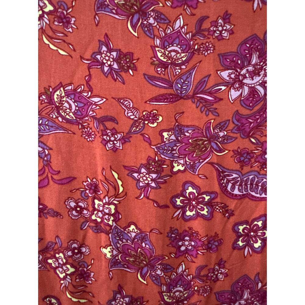 Natural Life Tunic Peasant Babydoll Mini Dress Red Purple Size Medium - Picture 7 of 10